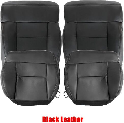 NLQR Custom Driver & Passenger Bottom & Top Replacement Seat Covers Cloth or Leather Black/Tan/Gray Compatible with Ford F150 2004 2005 2006 2007 2008 in Saudi Arabia