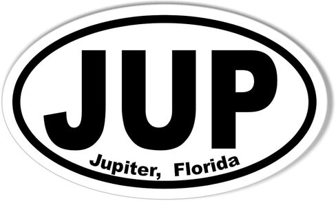 JUP Jupiter, Florida Euro Oval Sticker in Kuwait