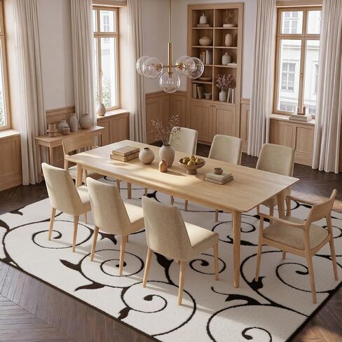 chakme 6×9 Beige Shag Area Rugs for Living Room, Boho Swirl High Medium Pile Rug,Thick Non-Slip Non-Shedding Washable Large Soft Carpet for Bedroom Dining Room Office Nursery in Saudi Arabia