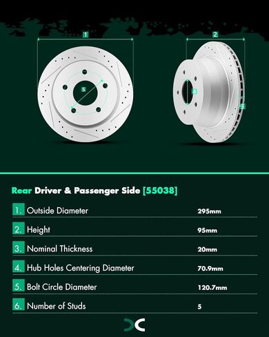 SCITOO Rear Disc Brake Rotors Kits Fit For Chevy Blazer 1997-2005,For Chevy S10 1998-2004,For GMC Jimmy 1997-2005,For GMC Sonoma 1998-2004,For Isuzu Hombre 1998-2000,For Oldsmobile Bravada 1997-2001 in Saudi Arabia