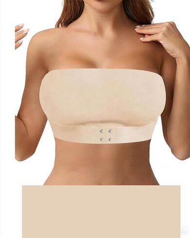 Women Front Closure Strapless Bra Sexy No Padding Wireless Tube Top Seamless Push Up Tube Bras Adjustable Bandeau Non Slip in Saudi Arabia