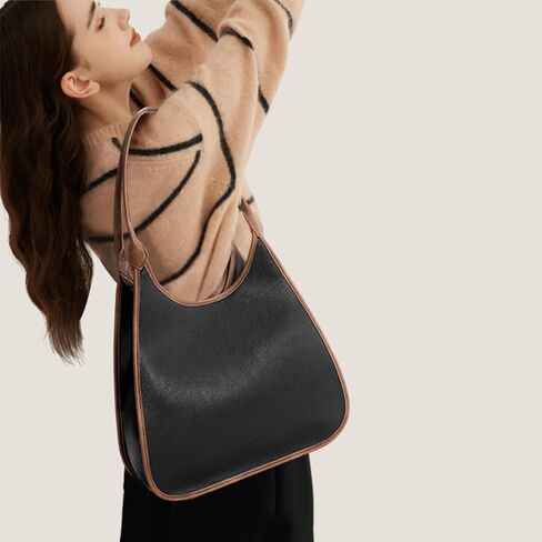 SENDEFN Leather Tote Bag for Women Hobo Bags Work Slouch Shoulder Purse Ladies Top Handle Handbag Satchel Purse with Zipper in Saudi Arabia