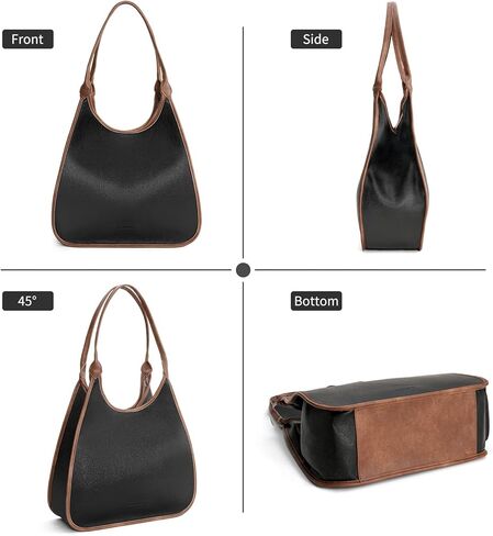 SENDEFN Leather Tote Bag for Women Hobo Bags Work Slouch Shoulder Purse Ladies Top Handle Handbag Satchel Purse with Zipper in Saudi Arabia