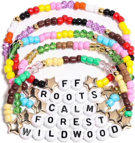 AICase لForrest Frank Merch Forest Frank Gifts مستوحاة من الأساور 5 قطع قابلة للتكديس ومطاطة مطرزة أساور الصداقة للحفلات الموسيقية من الفينيل ملصق هدايا للبضائع لمحبي النساء في أعياد الميلاد in Saudi Arabia