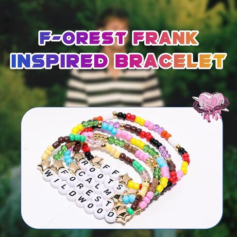 AICase لForrest Frank Merch Forest Frank Gifts مستوحاة من الأساور 5 قطع قابلة للتكديس ومطاطة مطرزة أساور الصداقة للحفلات الموسيقية من الفينيل ملصق هدايا للبضائع لمحبي النساء في أعياد الميلاد in Saudi Arabia