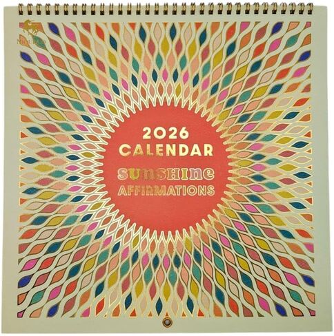 NIQUEA.D، تقويم حائط حلزوني 2026 من Sunshine Affirmations in Kuwait