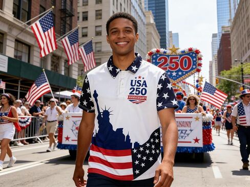 250 Anniversary USA Polo Shirt,Men's Independence Day Golf Shirts Short Sleeve Patriotic Golf Shirts for Men in Saudi Arabia
