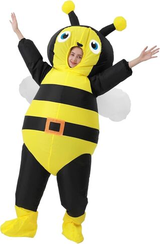 زي النحلة القابل للنفخ، أزياء كامل الجسم للبالغين، أزياء الهالوين المضحكة، أزياء الكرنفال للبالغين in Kuwait