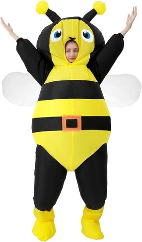 زي النحلة القابل للنفخ، أزياء كامل الجسم للبالغين، أزياء الهالوين المضحكة، أزياء الكرنفال للبالغين in Kuwait