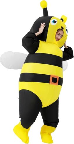 زي النحلة القابل للنفخ، أزياء كامل الجسم للبالغين، أزياء الهالوين المضحكة، أزياء الكرنفال للبالغين in Kuwait