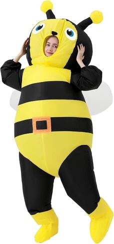 زي النحلة القابل للنفخ، أزياء كامل الجسم للبالغين، أزياء الهالوين المضحكة، أزياء الكرنفال للبالغين in Kuwait