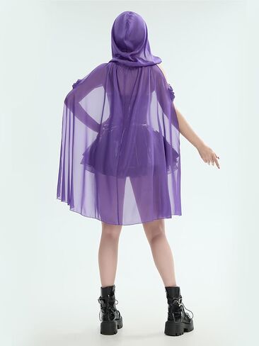 قميص تنكري للسيدات من miccostumes مع حزام بدون أكمام وتنورة مع غطاء رأس شفاف وحزام للهالوين in Saudi Arabia