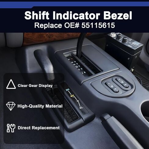 55115615 Automatic Transmission Floor Shift Indicator Bezel Shifter Cover Console Compatible with Jeep Cherokee XJ 1997-2001 Replace OE# 55115615 in Kuwait