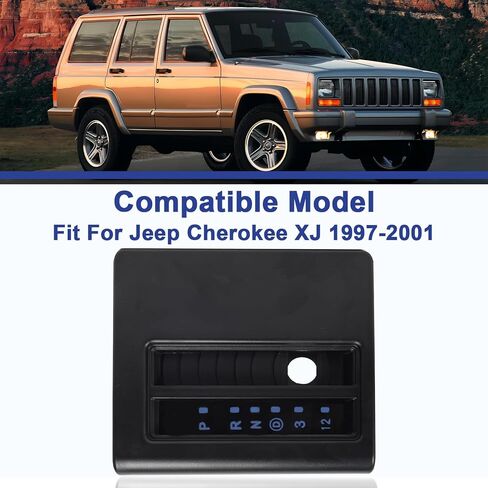 55115615 Automatic Transmission Floor Shift Indicator Bezel Shifter Cover Console Compatible with Jeep Cherokee XJ 1997-2001 Replace OE# 55115615 in Kuwait