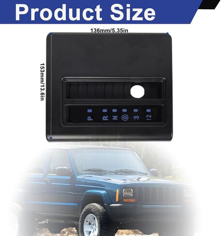 55115615 Automatic Transmission Floor Shift Indicator Bezel Shifter Cover Console Compatible with Jeep Cherokee XJ 1997-2001 Replace OE# 55115615 in Kuwait