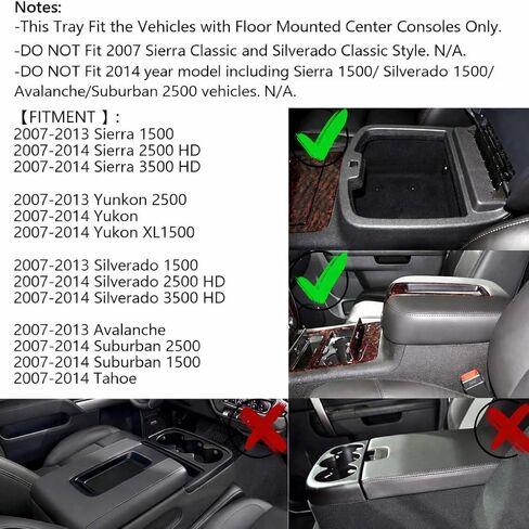 Jireh&Noa Co​ Chevy Equinox Accessories Truck Floor Console Center Console Organizer with Two Rubber Insert Sets Black and White for Organized Storage in Trucks in Saudi Arabia