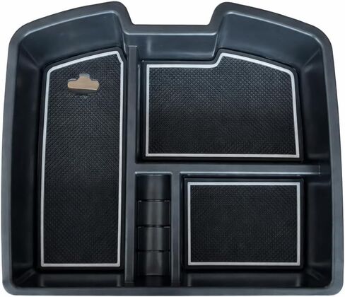 Jireh&Noa Co​ Chevy Equinox Accessories Truck Floor Console Center Console Organizer with Two Rubber Insert Sets Black and White for Organized Storage in Trucks in Saudi Arabia