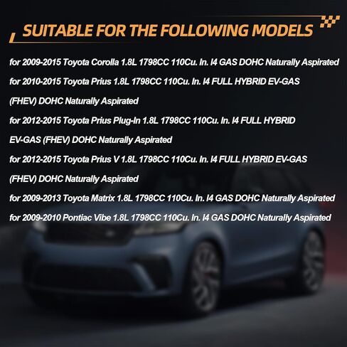 مجموعة سلسلة توقيت المحرك مع أسنان العجلة VVT، مناسبة لـ Corolla Prius Matrix 1.8L 2009-2015، مجموعة قطع غيار سلسلة توقيت السيارات مع ضرس عمود الحدبات المدخول والعادم 13050-0T010 in Saudi Arabia