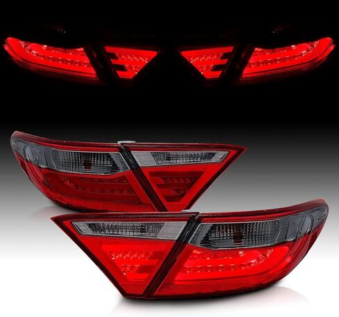 AmeriLite Red Smoke LED Parking Light Bar LED Brake Tail Lights Pair For 2015-2016 Toyota Camry 4Dr Sedan in Saudi Arabia