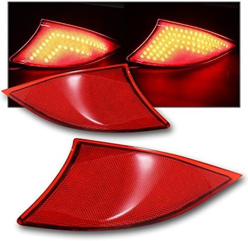HYPERSPEED SMD LED Rear bumper Reflector Stop Brake Tail Light Lamp Pair Fit for 2014-2020 Lexus IS250 IS350 IS-F, Car Mods Replacement Part Stop light Assemblies (Clear Lens) in Saudi Arabia