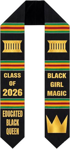 Graduation Stole Class of 2026 Satin Graduation Sash, Educated Graduation Ceremony Accessory, High School & College Graduates in Saudi Arabia