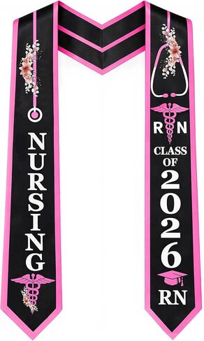 Graduation Stole Class of 2026 Satin Graduation Sash, Educated Graduation Ceremony Accessory, High School & College Graduates in Saudi Arabia