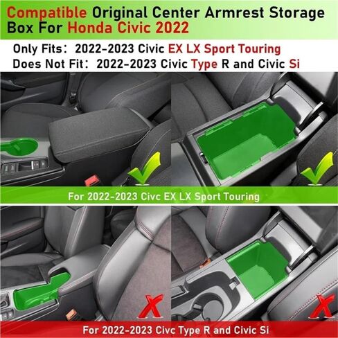 متوافق مع منظم وحدة التحكم المركزية Honda Civic 2022-2024، لدرج تنظيم وحدة التحكم المدنية (العلوية)، وحدة تخزين مسند الذراع المركزي in Kuwait