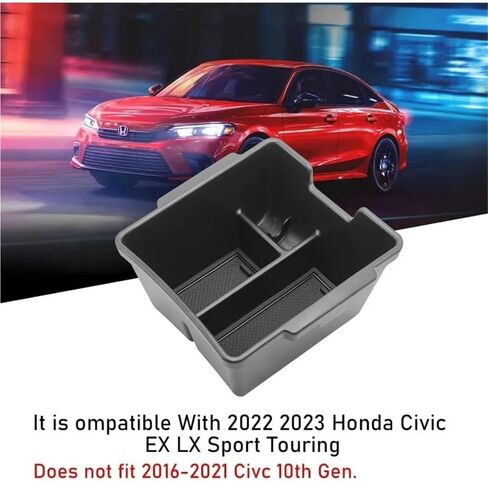 متوافق مع منظم وحدة التحكم المركزية Honda Civic 2022-2024، لدرج تنظيم وحدة التحكم المدنية (العلوية)، وحدة تخزين مسند الذراع المركزي in Kuwait