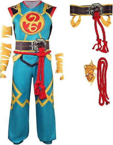 Toitaly القبضة الحديدية تأثيري الكونغ فو زي الكبار الرجال خارقة الأخضر البدلة مجموعة كاملة ملابس الهالوين in Kuwait