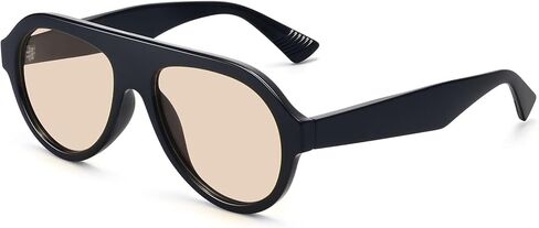 Trendy Polarized Aviator Sunglasses for Women Men 70s Vintage Plastic Frame Sun Glasses FZN817 in Saudi Arabia