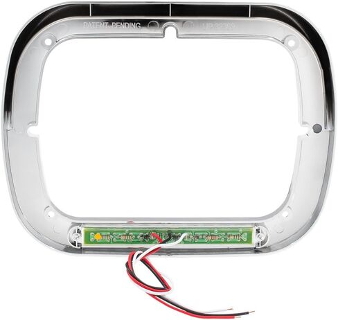 United Pacific 32371 10 LED 5" x 7" Headlight Bezel with Visor - Amber LED/Clear Lens – ONE Unit in Saudi Arabia