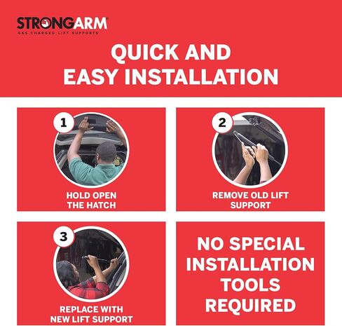 Strongarm 4351 Gas Shock Strut Hatch Car Lift Support 23 Inch Extended Length with a 79 Pound Force Rating fits 1999-2011 Volkswagen Beetle in Kuwait