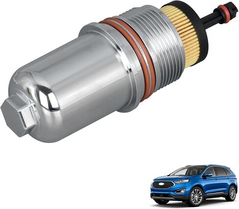 FT4Z-6A832-C Upgraded Aluminium Oil Filter Housing Cover Cap Compatible with Ford F-150 Edge Explorer 2015-2020, Lincoln Aviator Continental MKX MKZ Nautilus Replace OE FT4Z-6731-A in Kuwait