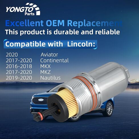 FT4Z-6A832-C Upgraded Aluminium Oil Filter Housing Cover Cap Compatible with Ford F-150 Edge Explorer 2015-2020, Lincoln Aviator Continental MKX MKZ Nautilus Replace OE FT4Z-6731-A in Kuwait