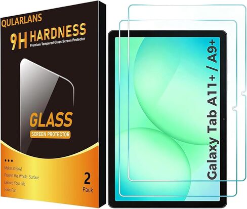 Qularlans 2 Pack Screen Protector for Samsung Galaxy Tab A9 Plus 11 Inch (2023, SM-X210/X216/X218) & Tab A11 Plus 11 Inch (2025, SM-X230/X235/X236B), 9H Hardness, HD Clear, Bubble-Free, Case Friendly, S Pen Compatible in Saudi Arabia