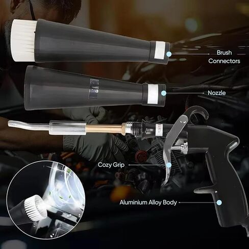 High-Pressure Air Blow Gun,Detailing Dry Cleaning Gun,Air Nozzle Blow Gun,Car Cleaning Gun,Tornado Dry Cleaning Gun,Works with Air Compressor and Quickly removes Surface Dirt and dust (zcg-001) in Saudi Arabia