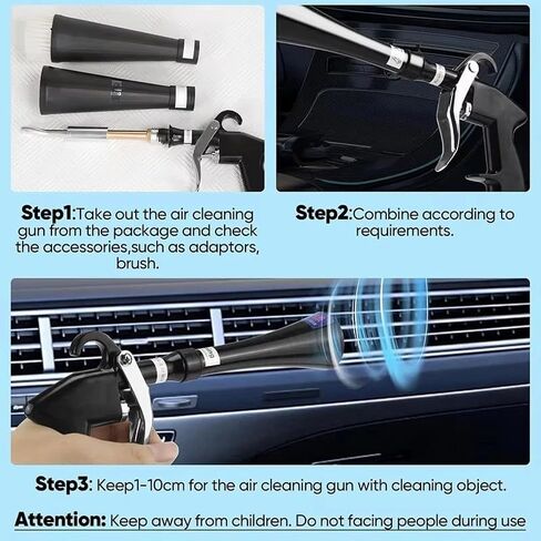 High-Pressure Air Blow Gun,Detailing Dry Cleaning Gun,Air Nozzle Blow Gun,Car Cleaning Gun,Tornado Dry Cleaning Gun,Works with Air Compressor and Quickly removes Surface Dirt and dust (zcg-001) in Saudi Arabia