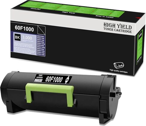 601 (60F1000) Black Toner Cartridge, Compatible 1 Pack 60F1000 Replacement for Lexmark MX310dn MX611de MX511de MX410de MX611dhe MX610de MX511dhe MX510de MX511dte MX611dte Printer in Kuwait