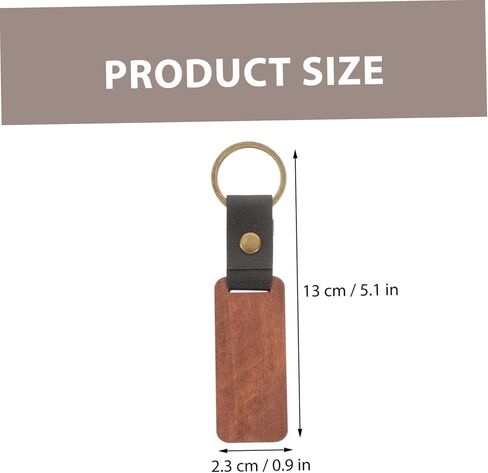Diy Wood Keychain 8pcs Keyring for Dad Blank Engraving Keychains Rustic Home Decor in Saudi Arabia