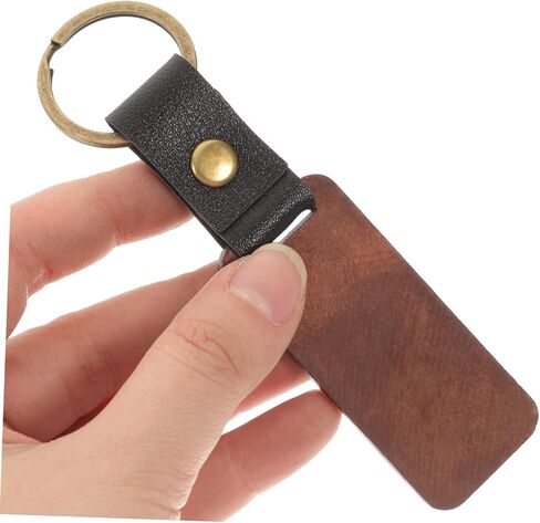 Diy Wood Keychain 8pcs Keyring for Dad Blank Engraving Keychains Rustic Home Decor in Saudi Arabia