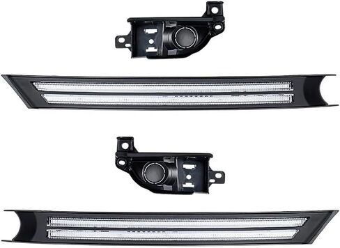 LED DRL Fog Light Bumper Lamp w/Turn Signal Compatible with 2017-2021 Mazda CX-5 CX5 Left & Right Pair Replace# MA1038140 MA1039140 KB8B50C21C in Kuwait