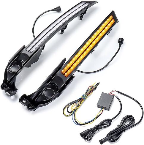 LED DRL Fog Light Bumper Lamp w/Turn Signal Compatible with 2017-2021 Mazda CX-5 CX5 Left & Right Pair Replace# MA1038140 MA1039140 KB8B50C21C in Kuwait