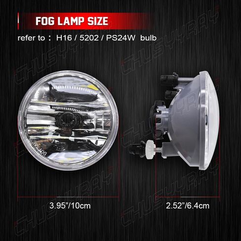 CHUSYYRAY Fog Light Assembly Compatible for 2007 2008 2009 2010 2011 2012 2013 2014 Chevy Avalanche Suburban Tahoe, Clear Lens Bumper Lamp Led Fog Lights w/Bulbs, 6000K Bright White, Pack of 2 in Kuwait