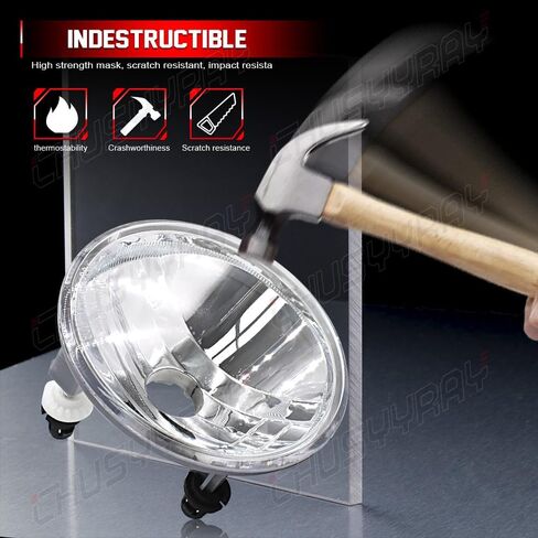 CHUSYYRAY Fog Light Assembly Compatible for 2007 2008 2009 2010 2011 2012 2013 2014 Chevy Avalanche Suburban Tahoe, Clear Lens Bumper Lamp Led Fog Lights w/Bulbs, 6000K Bright White, Pack of 2 in Kuwait