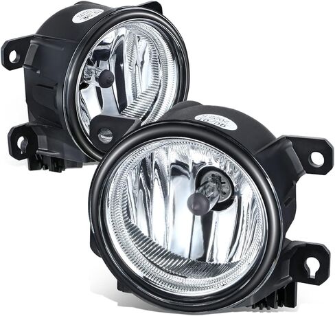 Auto Dynasty Halogen Model Factory Style Front Bumper Driving Fog Light Lamps Compatible with Honda Accord Civic HR-V Fit 2013-2021, Driver and Passenger Side, Chrome Housing Smoked Lens in Saudi Arabia