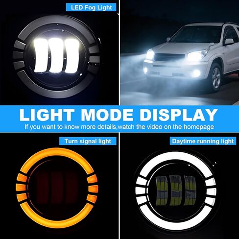LED & DRL Fog Lights for 2013 2014 2015 RAV4 Front Bumper lights with Daytime running Lights and Turn Signal Lights in Kuwait