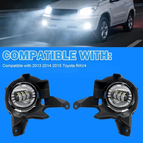 LED & DRL Fog Lights for 2013 2014 2015 RAV4 Front Bumper lights with Daytime running Lights and Turn Signal Lights in Kuwait