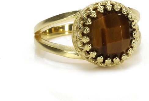 خاتم عين النمر الرائع - خواتم حرفية دقيقة، خواتم عصرية، خواتم قابلة للتكديس - خواتم حجرية مخصصة - هدايا مخصصة لعيد الأم، عيد الميلاد، الزفاف، الذكرى السنوية in Kuwait