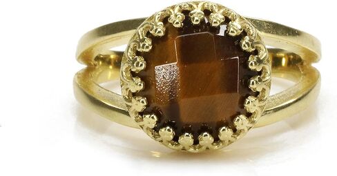 خاتم عين النمر الرائع - خواتم حرفية دقيقة، خواتم عصرية، خواتم قابلة للتكديس - خواتم حجرية مخصصة - هدايا مخصصة لعيد الأم، عيد الميلاد، الزفاف، الذكرى السنوية in Kuwait