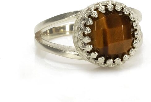 خاتم عين النمر الرائع - خواتم حرفية دقيقة، خواتم عصرية، خواتم قابلة للتكديس - خواتم حجرية مخصصة - هدايا مخصصة لعيد الأم، عيد الميلاد، الزفاف، الذكرى السنوية in Kuwait